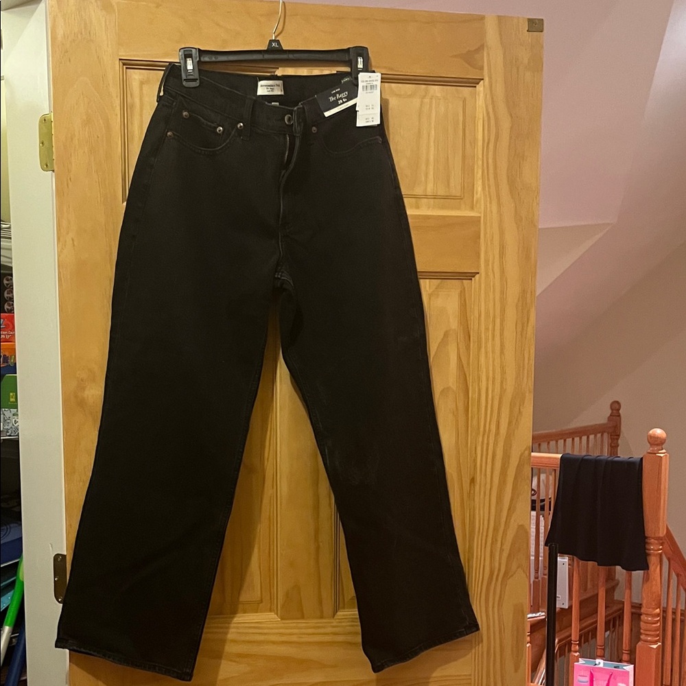 Abercrombie & Fitch Charcoal Low-Rise Jeans
